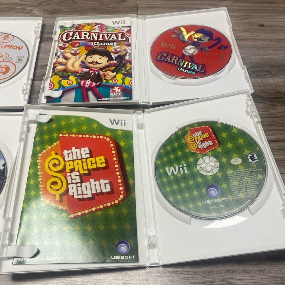 Wii Play Carnival Games Rudolph The Prices Is Right Manuals Excellent Condition - Picture 5 of 9